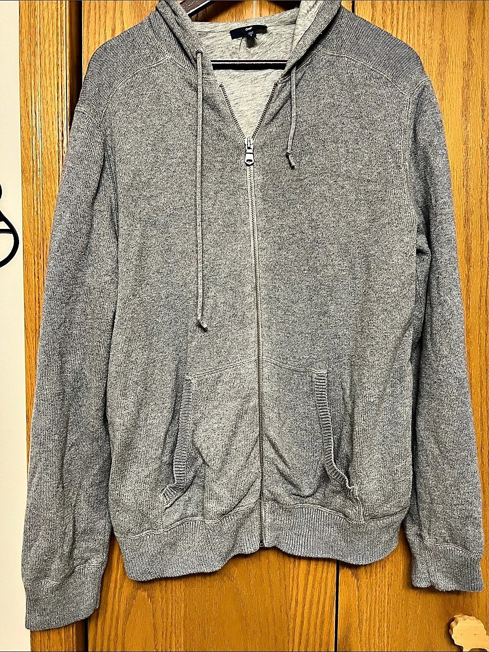 GAP Gray Zip Front Hoodie Size Small